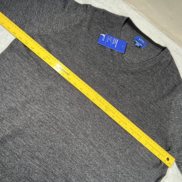 APT. 9 Seriously Soft Merino Sweater XXL Charcoal Black Gray V-Neck Pullover - Picture 4 of 7